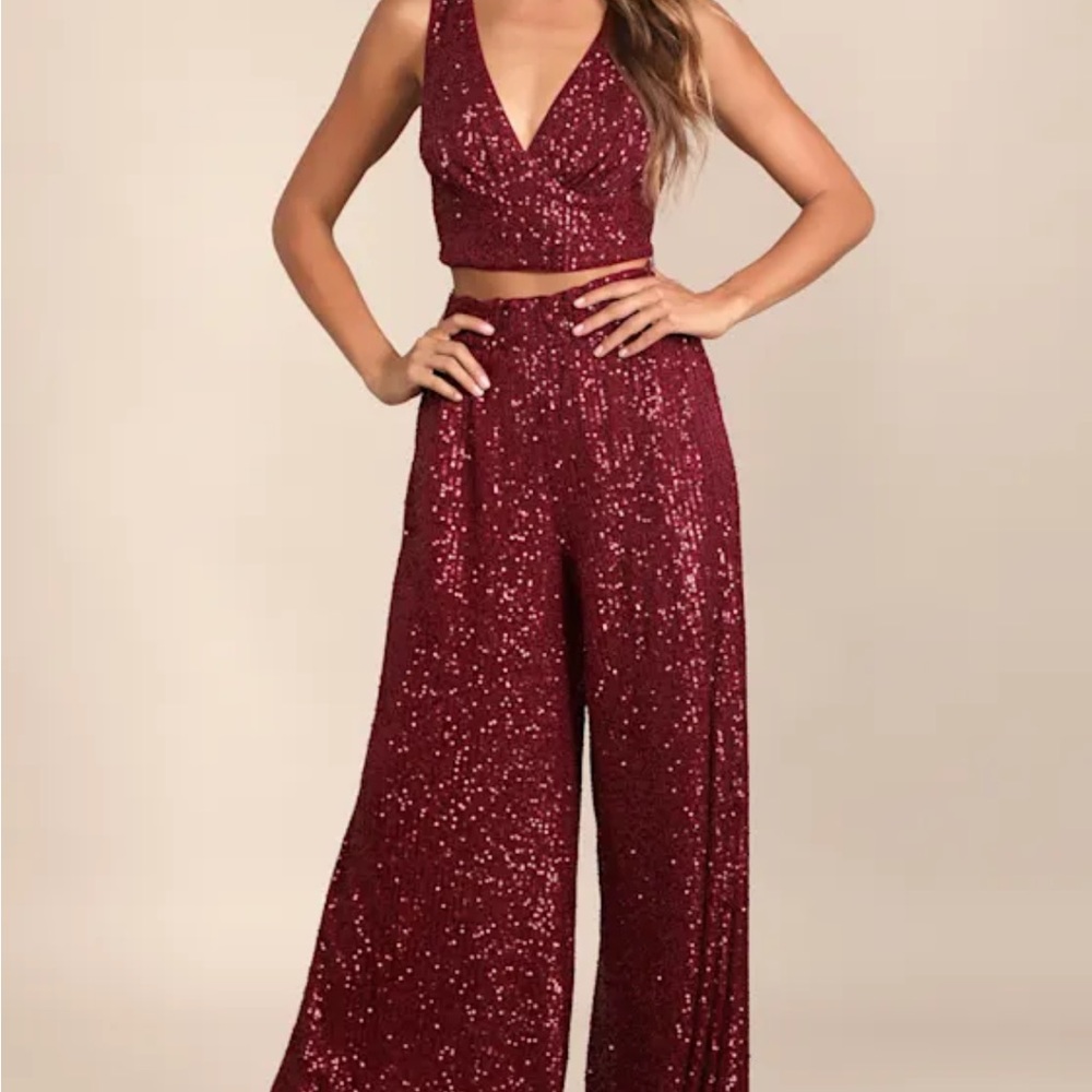 Lulu's Sparkling Ruby Sequin Set